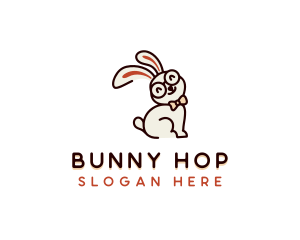 Bunny - Bunny Rabbit Eyeglasses logo design