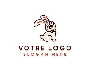 Rabbit - Bunny Rabbit Eyeglasses logo design