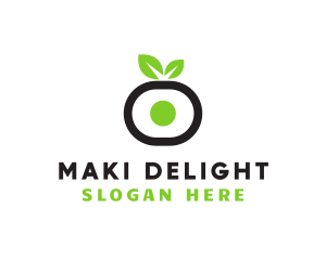 Vegan Maki Leaf logo design