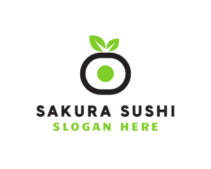 Vegan Maki Leaf logo design