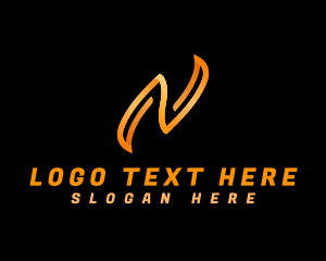 Production - Creative Gradient Letter N logo design