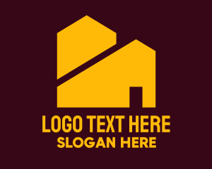 Yellow Real Estate Houses logo design