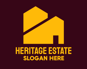 Estate - Yellow Real Estate Houses logo design