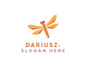 Early Learning - Dragonfly Pencil Learning logo design