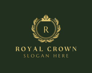 Royal Shield Wreath Boutique logo design