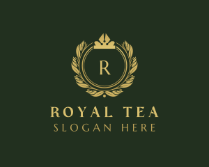 Royal Shield Wreath Boutique logo design