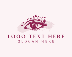 Eyelashes - Eye Beauty Floral logo design