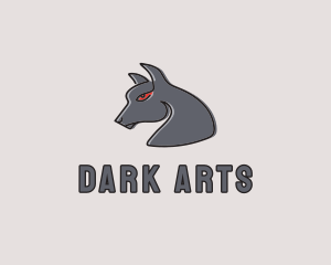 Dark Scary Wolf logo design