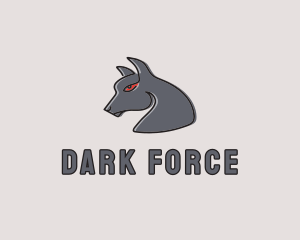 Dark Scary Wolf logo design