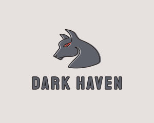 Dark Scary Wolf logo design