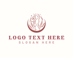 Massage - Nude Woman Body logo design