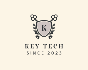 Real Estate Key Shield  logo design