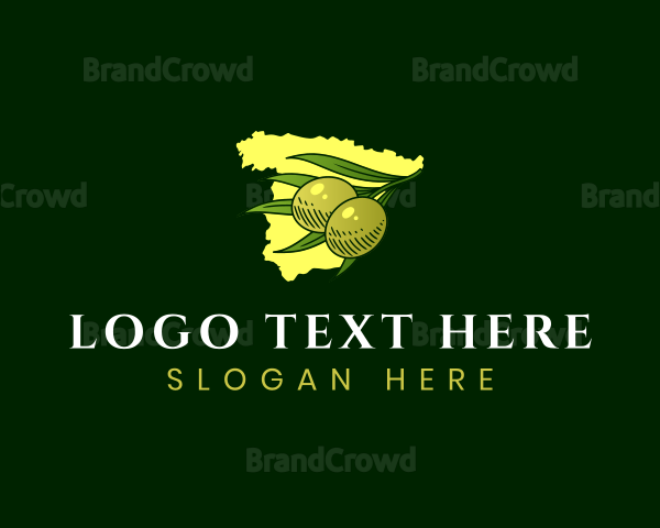 Spain Olive Fruit Logo