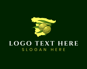 Map - Spain Olive Fruit logo design