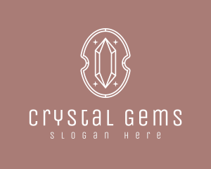 Sparkly Crystal Emblem logo design