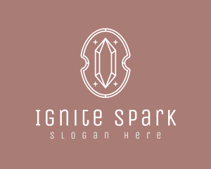 Sparkly Crystal Emblem logo design