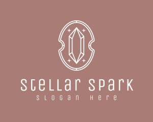 Sparkly Crystal Emblem logo design