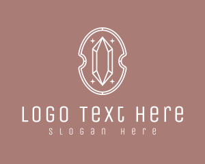 Ornamental - Sparkly Crystal Emblem logo design