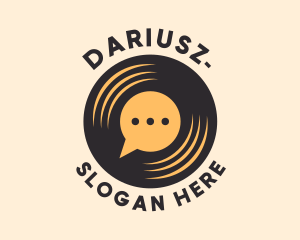 Vinyl - Music Disc Messaging logo design