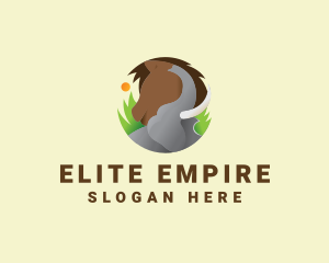 Elephant & Horse Wildlife logo design