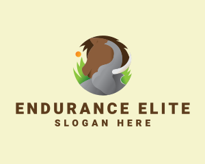 Elephant & Horse Wildlife logo design