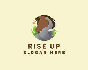 Elephant & Horse Wildlife logo design