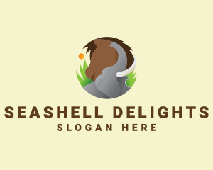 Elephant & Horse Wildlife logo design