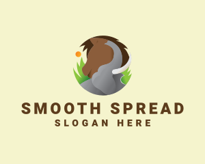 Elephant & Horse Wildlife logo design