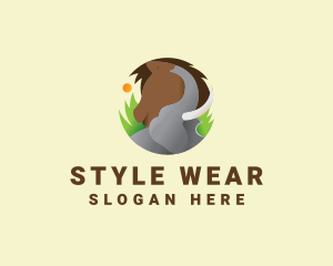 Elephant & Horse Wildlife logo design