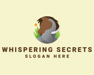 Elephant & Horse Wildlife logo design