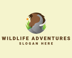 Elephant & Horse Wildlife logo design