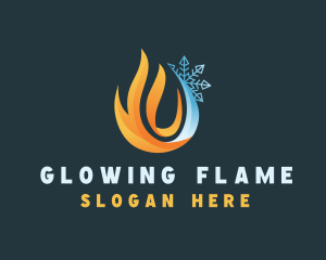 Industrial Snowflake Fire logo design