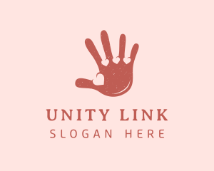 Hand Hearts Unity logo design