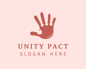 Hand Hearts Unity logo design