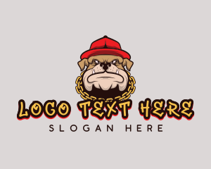 Chain - Bulldog Chain Thug logo design