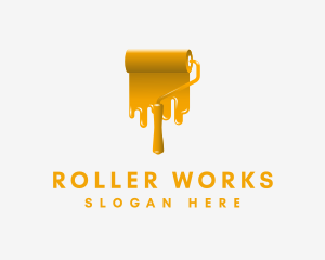 Paint Roller Renovation logo design