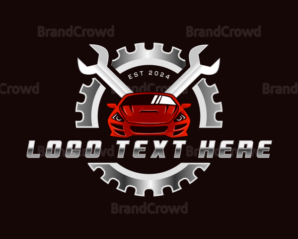 Car Wrench Repair Logo