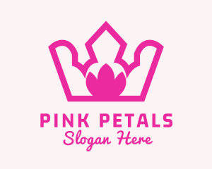 Pink Lotus Crown logo design