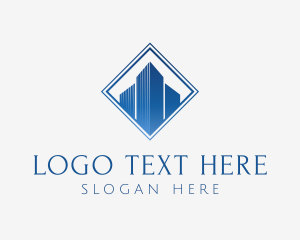 Business - Diamond Skyscraper Building logo design