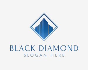 Diamond Skyscraper Building logo design