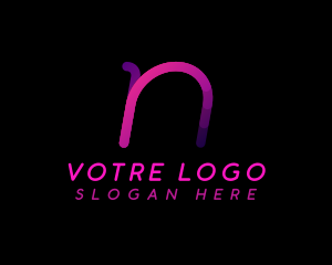 Creative - Gradient Studio Letter N logo design