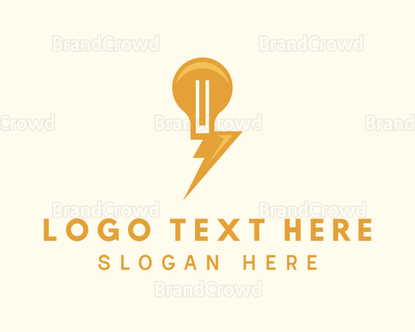 Thunder Light Bulb Logo