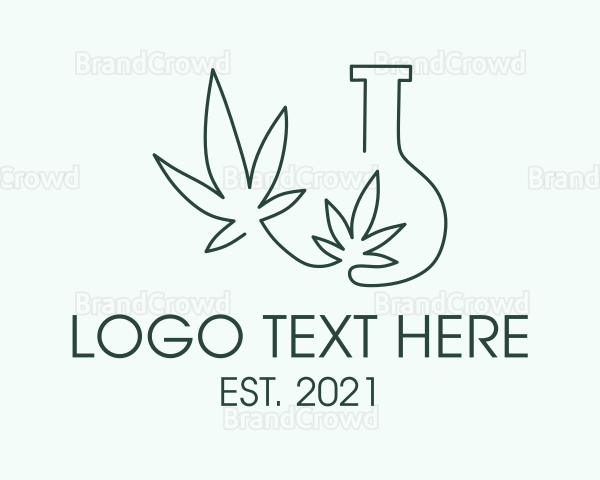 Green Laboratory Weed Logo