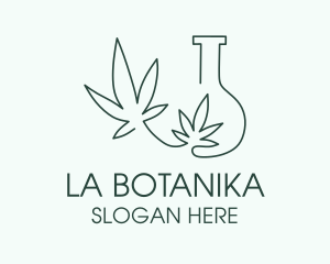Green Laboratory Weed  Logo