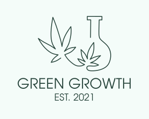 Green Laboratory Weed  logo design