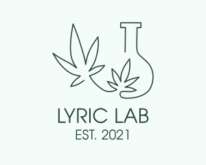 Green Laboratory Weed  logo design