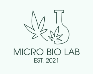 Green Laboratory Weed  logo design