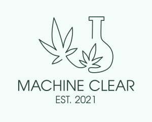 Herbal Medicine - Green Laboratory Weed logo design