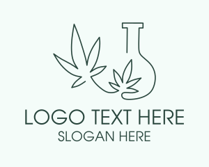 Green Laboratory Weed  Logo