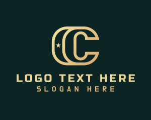 Financial - Golden Agency Letter C logo design
